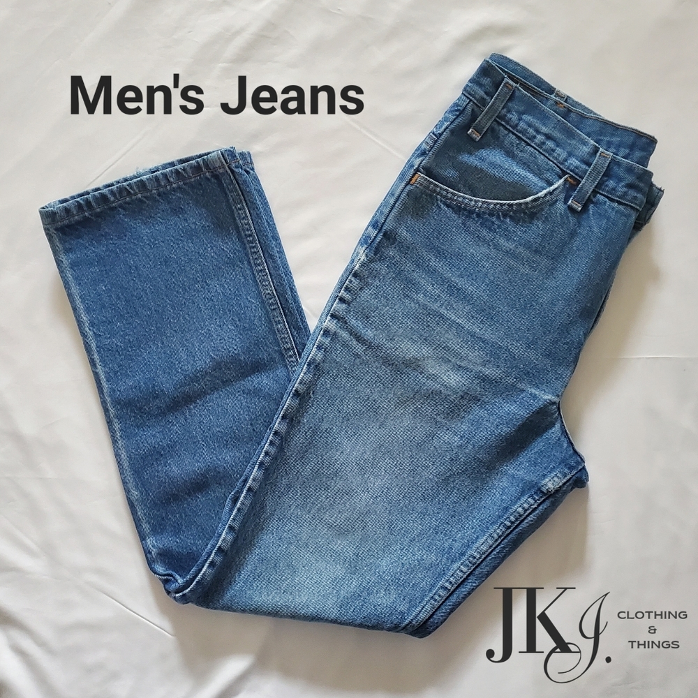 Straight Jeans Men's Pants Light Wash